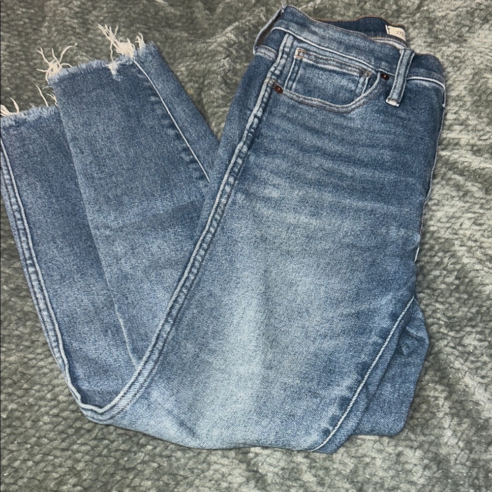 Madewell Light Blue high rise skinny Cropped Jeans